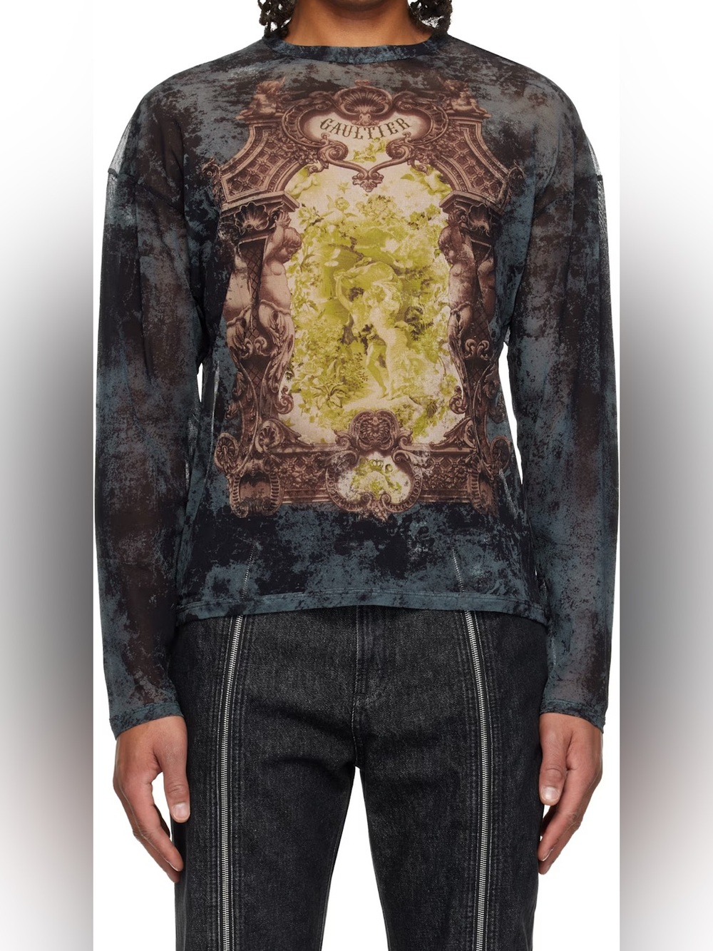 JEAN PAUL GAULTIER
Navy 'The Oversized Médaillon' Top